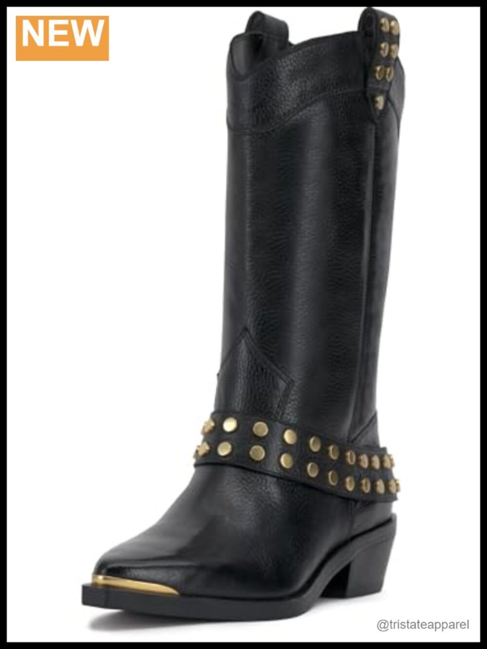 Vince Camuto Women's Merissa Boots Size? Leather Suede Stacked Heel Pull-On